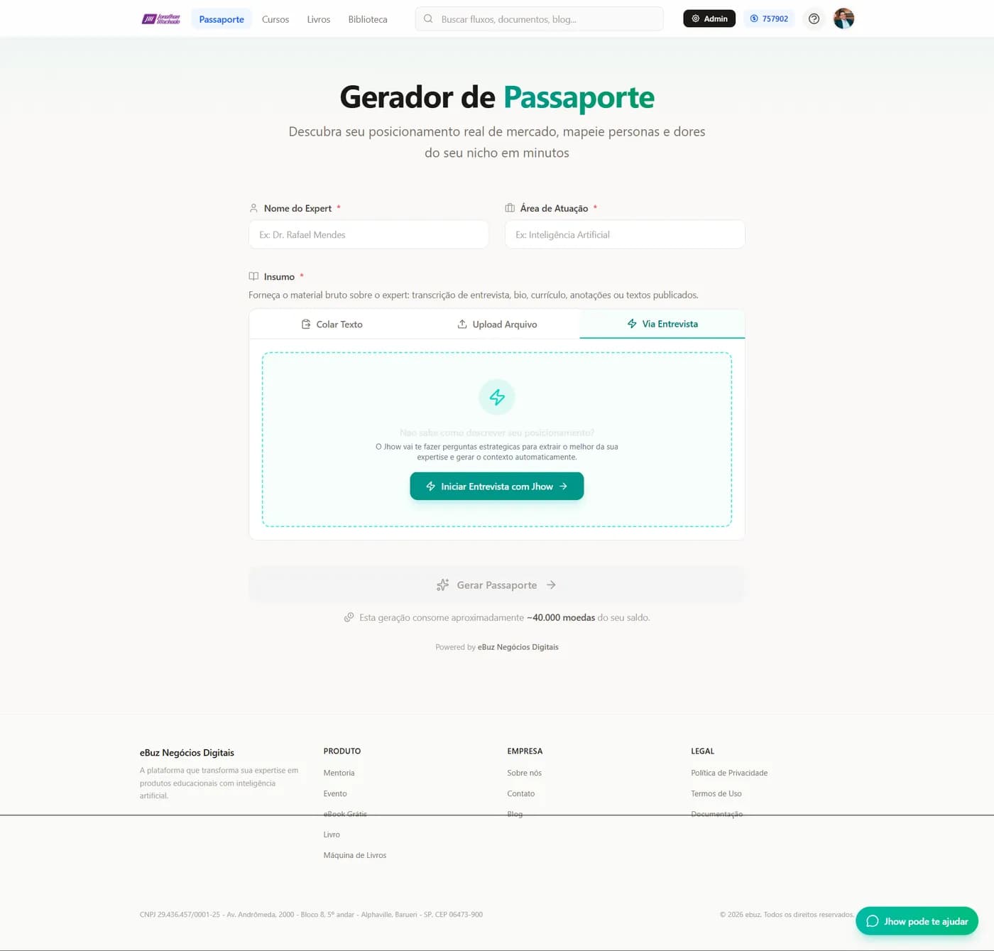 A base de comunicação sendo montada na plataforma eBuz